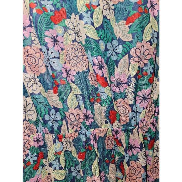 Matilda Jane Top Floral Lace Blouse Women's Size M Blue Green Pink Multi - Picture 6 of 12